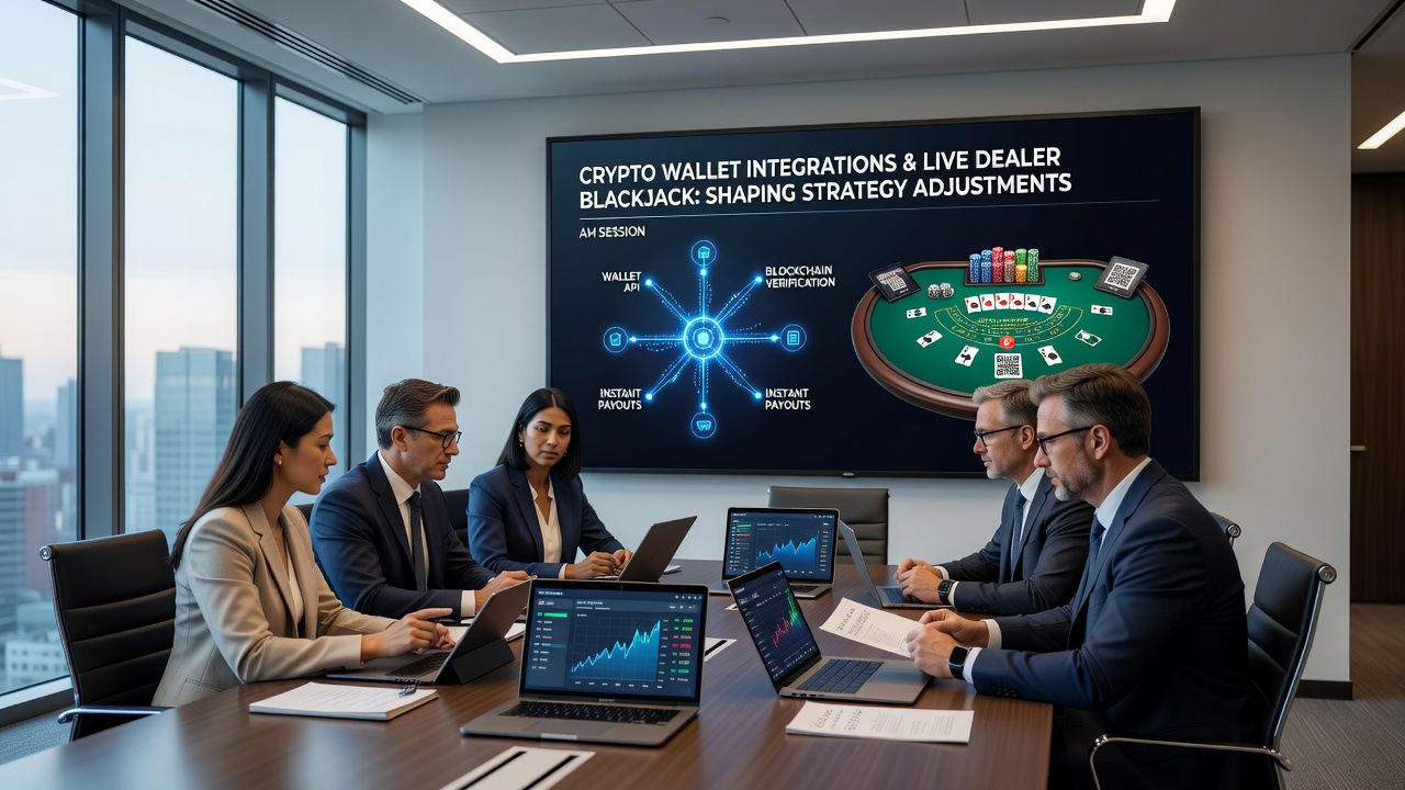 Live dealer blackjack table with digital overlays showing cryptocurrency transaction confirmations