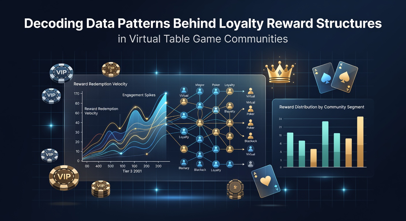 Data visualization showing loyalty reward patterns across virtual poker and blackjack sessions