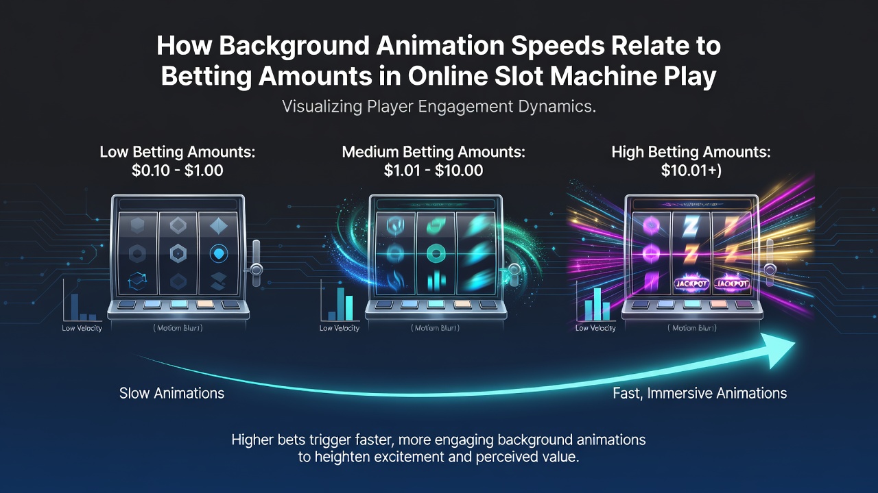 Graph illustrating correlation between slot background animation speeds and average betting amounts