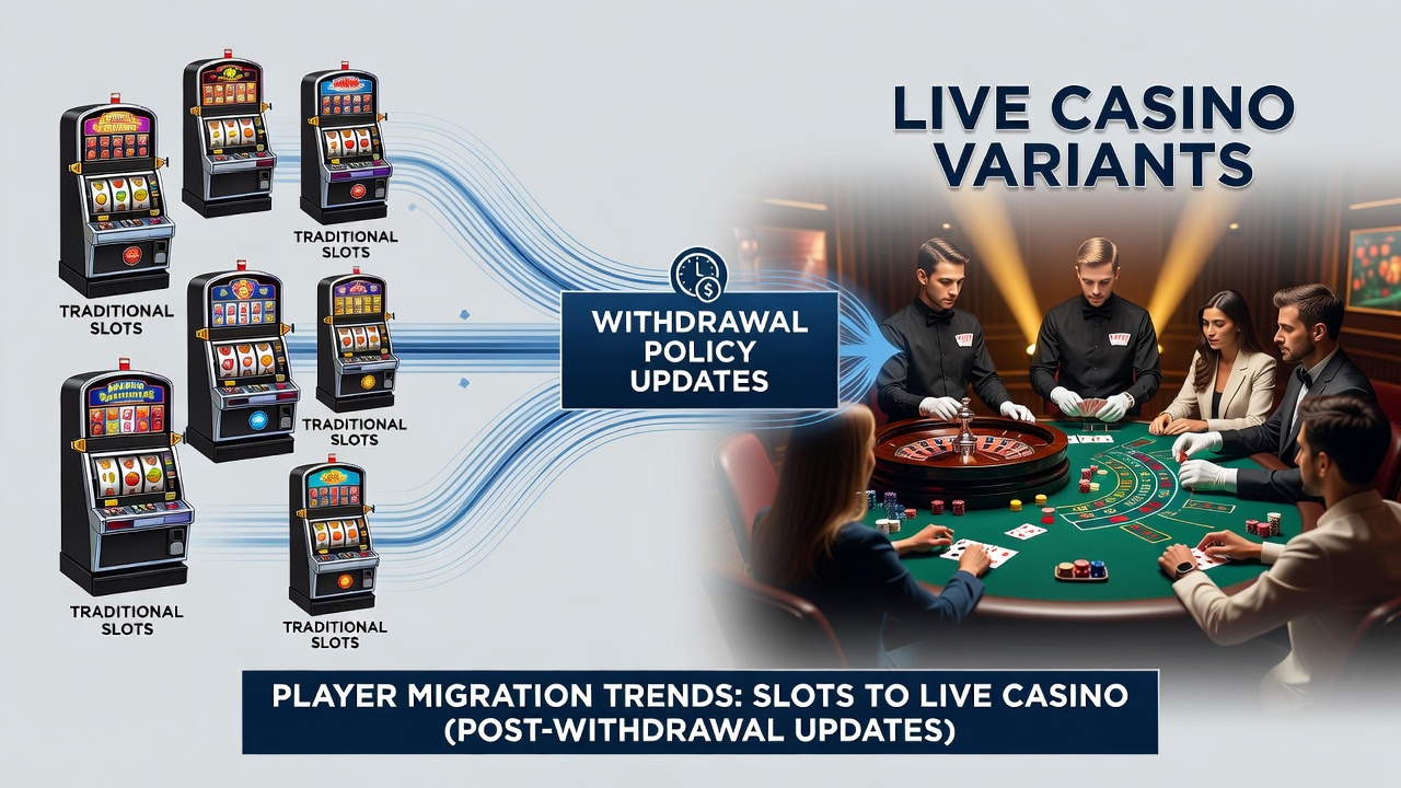 Live dealer studio floor with multiple tables and real-time player activity overlays from operator dashboards