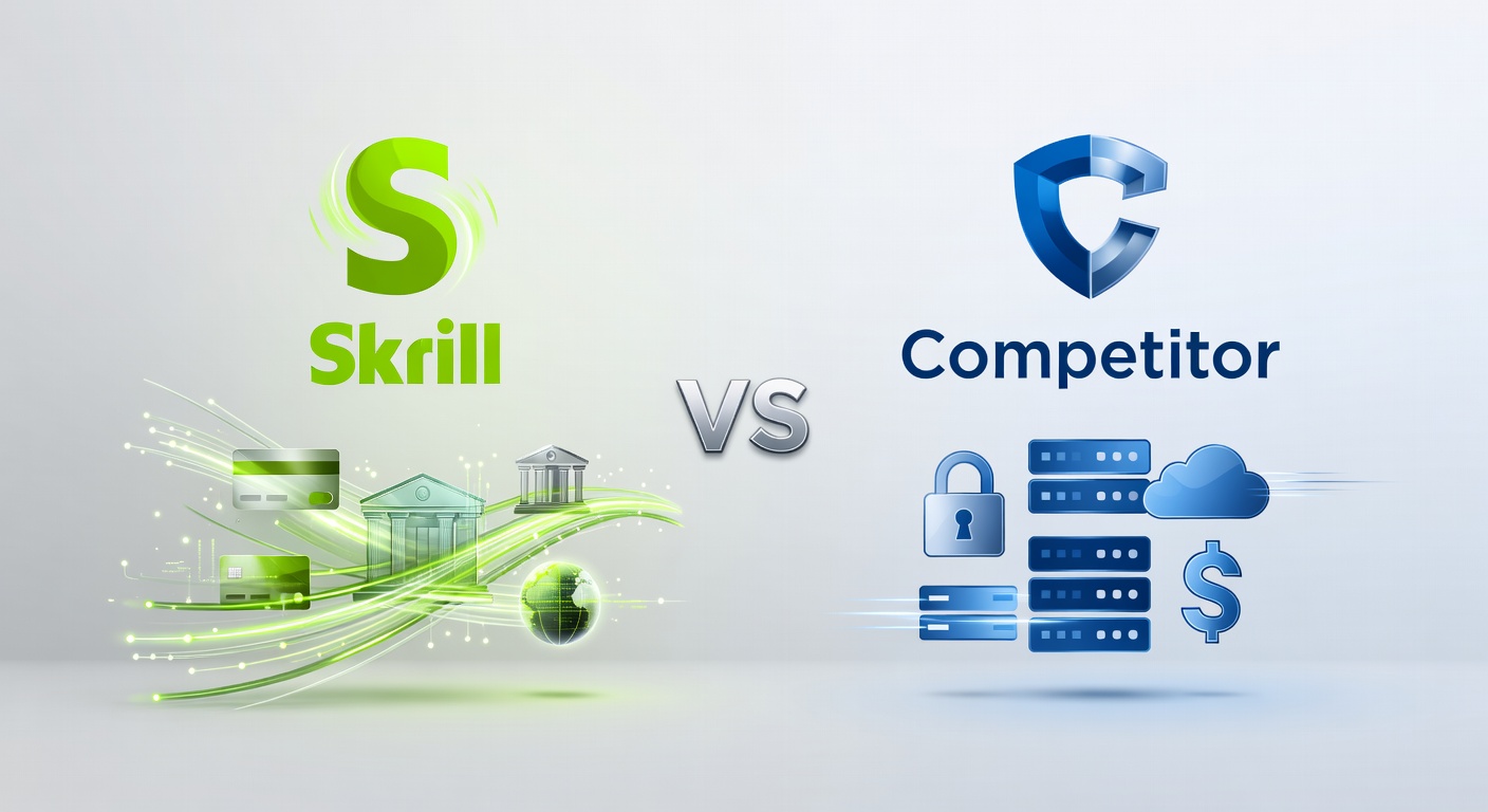 Side-by-side comparison of Skrill and Neteller interfaces showing deposit options for online casinos